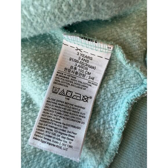 Baby Gap Hooded Full Zip Up Size 3T - Picture 6 of 6